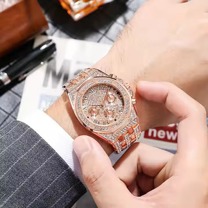 <b>Men's</b> Premium Moissanite Diamond Watch Fully Iced Bling Luxury Hip Hop Design Stainless Steel Strap Quartz Glass Automatic - Product Image 6