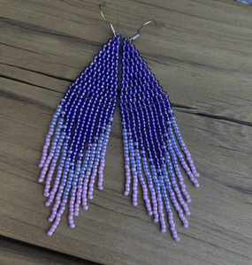 Fait à la main, perles Toho, perles de rocaille, boucles d'oreilles pendantes - Product Image 2