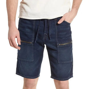 Short en jean en coton durable de qualité supérieure pour hommes Short de fitness respirant de yoga avec fermeture éclair et braguette pour hommes Service OEM - Product Image 4