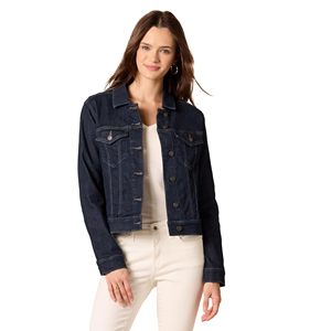 Veste en jean unie délavée à col court, respirante, pour femmes, sur mesure, nouvelle collection, dégradé, automne-hiver - Product Image 1