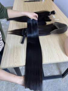 ผมต่อทำจาก100% มัดตรงจากกระดูกผมคนเวียดนามแบบหรูหรา - Product Image 6
