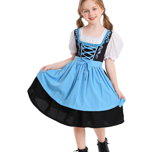 Léger sur mesure enfants Dirndls solide motif concevoir vos propres robes de filles prix de gros pour les enfants - Product Image 4