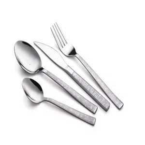 Juego de Cubiertos de Acero Inoxidable Pulido, Tenedor, Cuchara, Cuchillo, Cubiertos para el Hogar, Cocina, Mesa de Comedor - Product Image 1