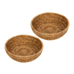 Panier de rangement de fruits en rotin tissé artisanal vietnamien idéal pour la cuisine et les salles à manger rustiques et modernes décor à la maison - Product Image 1