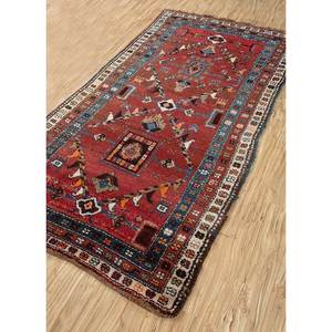 Alfombras de Lana Anudadas a Mano Nuray, Diseño Abstracto de Medallón Rojo Naranja, Patrones Rectangulares para Sala de Estar, Pasillo, Entrada - Pae-4501 9x12 - Product Image 2