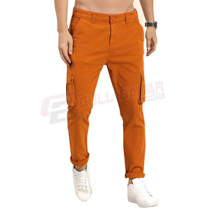 Pantalones Cargo Clásicos para Hombre, Corte Moderno con Bolsillos de Solapa, Ligeros, de Lona, Estilo Casual, Rectos, Cintura Media - Product Image 3