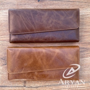 Carteras de mano de cuero auténtico de alta calidad para mujer, cartera larga de lujo, tarjetero multifunción de cuero genuino de grano completo - Product Image 1