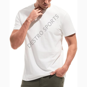 Camiseta para hombre, venta al por mayor, camisetas de verano para hombre, personaliza tu propio logotipo en la parte delantera y trasera, ropa informal de moda transpirable - Product Image 3