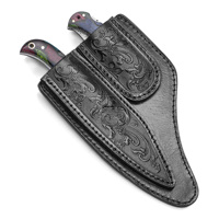 Couteau individuel personnalisable en acier Damas de qualité industrielle, manche en Micarta à empreinte digitale OEM, multifonctionnel, pointe clip pour activités de plein air