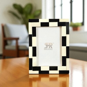 Handmade Bone Inlay Photo <b>Frame</b> for Silhouette Shuffled Pattern Wall/Tabletop Mountable Multiple Sizes Available for Home - Product Image 5