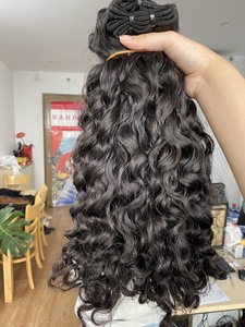 Extensions de cheveux humains vietnamiens naturels bouclés birmans bon marché bon vendeur bande Afro de vague profonde lâche de paquets vierges naturels - Product Image 2