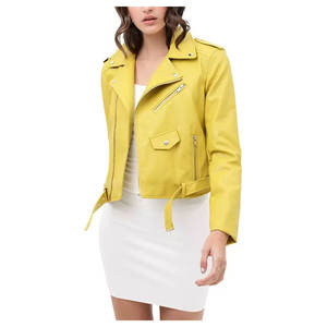 Chaquetas de cuero personalizadas para mujer, chaqueta de cuero auténtico de alta calidad, profesional, de talla grande - Product Image 2