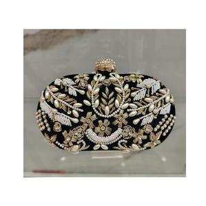 Pochette perlée faite à la main de luxe pour femmes broderie de haute qualité idéale pour les occasions de cadeaux prix directs d'usine - Product Image 2