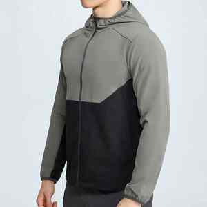 Chaqueta de camuflaje con revestimiento ligero Unisex 100% poliéster/algodón Atlético dos tonos cremallera frontal al aire libre gimnasio pista - Product Image 3