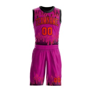 Uniforme de baloncesto juvenil de gran tamaño Sublimación de malla reversible Jersey de baloncesto Árbitro azul y negro - Product Image 1