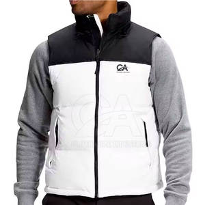 Recién llegado de invierno de fábrica, chaleco sin mangas para hombre con logotipo personalizado, chaleco acolchado impreso - Product Image 2