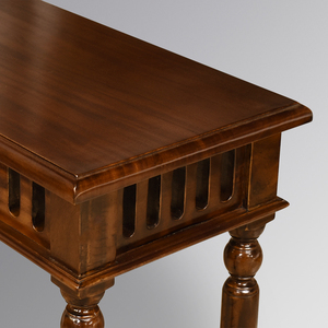 Mesa Consola Minimalista Aloka de Madera Maciza Marrón, Tradicional para Sala de Estar, Oficina en Casa, Comedor, Ecológica, Impermeable y Decorativa - Product Image 6