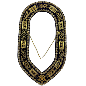 Collar de cadena de metal personalizado Grand Lodge Masters Mason, collares de cadena de cuello Masonic Regalia chapados en oro - Product Image 1