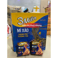 Mie Goreng Emas 3 Mien dengan Bawang Goreng & Saus Bawang Putih 75g Mie Instan dalam Kantong Dari Vietnam
