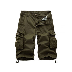 Ensemble de shorts cargo personnalisés pour hommes, imprimé paisley, vente en gros, décontracté, taille élastique, respirant, toile, longueur genou, vert - Product Image 2