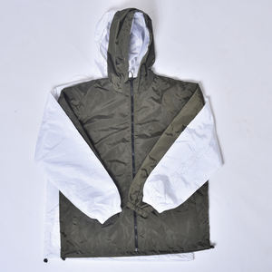 Veste unisexe de logo personnalisé en gros d'usine de haute qualité coupe-vent à capuche avec fermeture éclair veste d'extérieur légère pour hommes femmes - Product Image 1