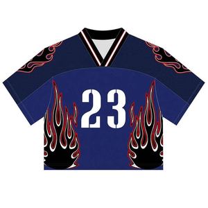 Uniformes de fútbol americano totalmente personalizables, camiseta personalizada impresa sublimada con bordado, camisetas de fútbol americano - Product Image 3