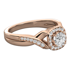 14K Gold Solitaire Ring for Ladies with Lab Grown Diamond - Product Image 4
