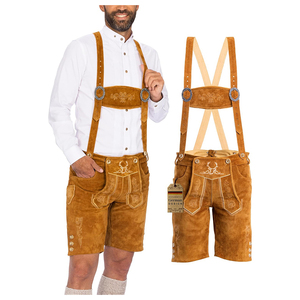 Precio de fábrica Nuevo estilo personalizado Hombres Mejor Lederhosen Alemán para la venta Tradicional para hombres Pantalones cortos de Lederhosen personalizados - Product Image 1