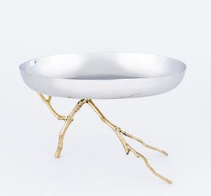 ชามสลัดและถาดเคลือบทองเหลืองลายดอกไม้ดีไซน์ทันสมัยชามถั่วและถาดสำหรับตกแต่ง - Product Image 1