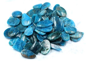 Pierres précieuses TASBIYA GEMS, apatite bleue naturelle, qualité commerciale, taille ovale, cabochons en vrac, 10-30g, pour la fabrication de bijoux - Product Image 2