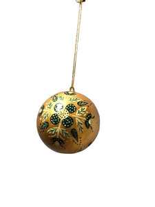 Cachemire doré papier mâché boule arbre ornement élégant intérieur décoration de noël haute qualité maison bricolage utilisation en gros - Product Image 3