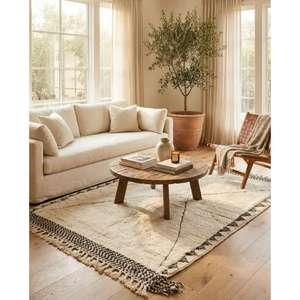 Alfombras marroquíes hechas a mano de lana, auténticas alfombras bereberes, lana natural, artesanía, personalizables en tamaño y colores, alta calidad - Product Image 1