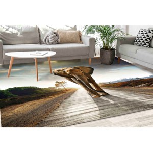 Tapis à imprimé éléphant : Tapis à motif animal, décoration de salon, tapis à poils doux - Product Image 2