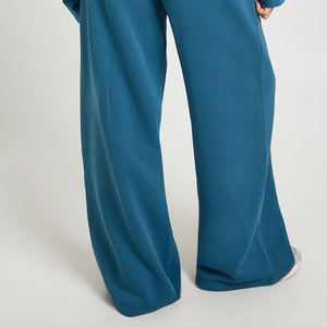 Stylish Off <b>Shoulder</b> Design Cinched Waist Detail Women Tracksuit / Relaxed Straight Leg Trousers For Effortless Comfortable Fit - Product Image 6