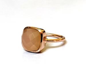 Excellentes bagues en pierre de quartz Rose 100% naturel plaqué or Rose faites à la main, bagues en quartz rose, bijoux en pierre naturelle - Product Image 3