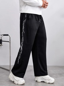 Pantalones de chándal de pana informales con estampado personalizado para hombre, pantalones de Jogger de gran tamaño elásticos para gimnasio, correr, uso apilado - Product Image 5