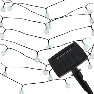 Lámpara solar GARLAND 20 LED 5M, lámpara de jardín para balcón, luz fría - Product Image 2