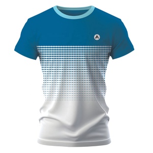 T-shirt respirant à manches courtes pour hommes, imprimé par sublimation, coupe-vent, séchage rapide, écologique, grandes tailles, fournisseurs OEM en gros - Product Image 1