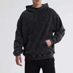Sweat à capuche unisexe surdimensionné de haute qualité, style streetwear, effet délavé, vintage, 100% coton, molleton épais pour l'hiver, personnalisable - Product Image 1