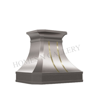 Hotte de cuisine murale en acier inoxydable de haute qualité, design élégant, finition nickel, grande taille, personnalisable, pour îlot de cuisine - Product Image 5