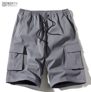 Pantalones Cortos Cargo de Algodón para Hombre, Estilo Casual, con Múltiples Bolsillos, 6 Bolsillos, para Verano, Estilo Deportivo - Product Image 1