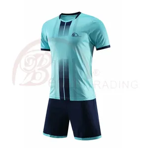 最新设计批发足球服新款缝制男士足球服专业顶级印花设计足球服