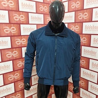 Blouson bomber noir pour homme, fermeture éclair, col montant, coupe-vent, polyester, coupe classique, pour l'automne, couleur unie, poches latérales