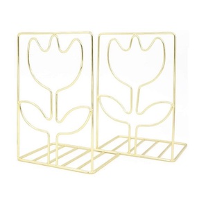 Sujetalibros de Metal de alambre dorado con diseño de diamante clásico, sujetalibros decorativos hechos a mano para sala de estudio de mesa, venta al por mayor - Product Image 5