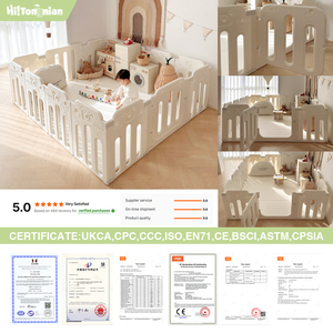 Corralito moderno de forma ajustable para bebés con ventosas antideslizantes Diseño plegable de bloqueo de seguridad para uso escolar y doméstico - Product Image 6
