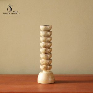 เชิงเทียนไม้มะม่วงมีสไตล์สำหรับตกแต่งบ้านแบบตั้งตามธรรมชาติและตกแต่งด้วยไม้วอลนัทใช้งานได้หลากหลายสำหรับคริสต์มาส - Product Image 6