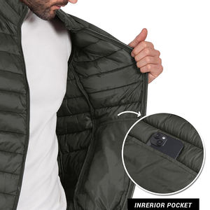 Veste sans manches matelassée en duvet de canard pour homme, taille régulière, logo imprimé personnalisé, respirante, légère, pour l'hiver - Product Image 4