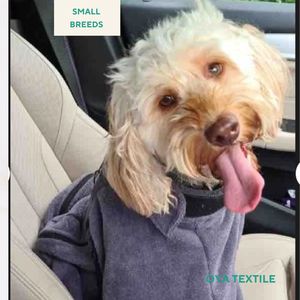 MicroPerformance XL Toalla de lujo para mascotas Tamaño grande Secado rápido Bolsa completa Albornoz para perros y gatos Verano Primavera Gris-Stock - Product Image 4