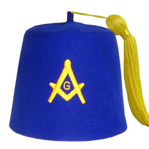 Masonic Regalia INTERNATIONAL MASONS EMBROIDERED FEZ WITH <b>STAR</b> green color and yellow tassel Hats Hot Selling Good Manufacturing - Product Image 2