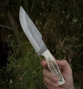 Couteau à lame fixe de haute qualité, acier à haute teneur en carbone, couteau de chasse, couteau de poche d'extérieur, étui, facile à tenir, ensemble de couteaux Damas, OEM - Product Image 5